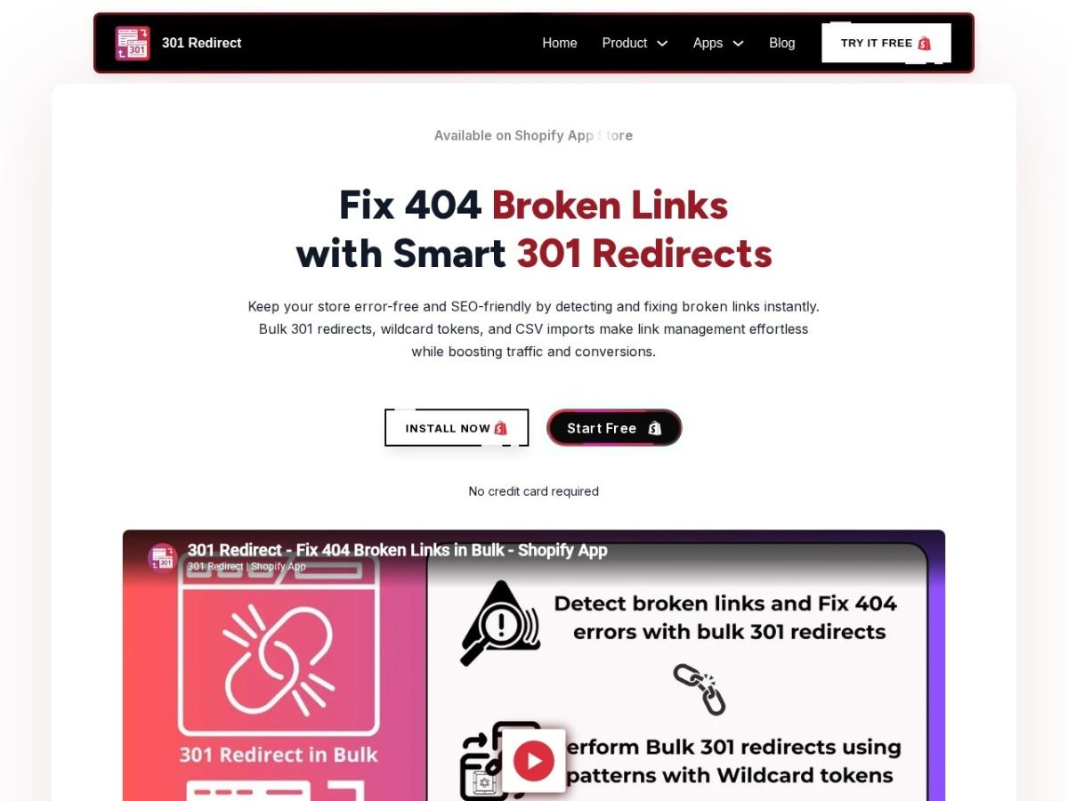 Screenshot preview for 301-redirect