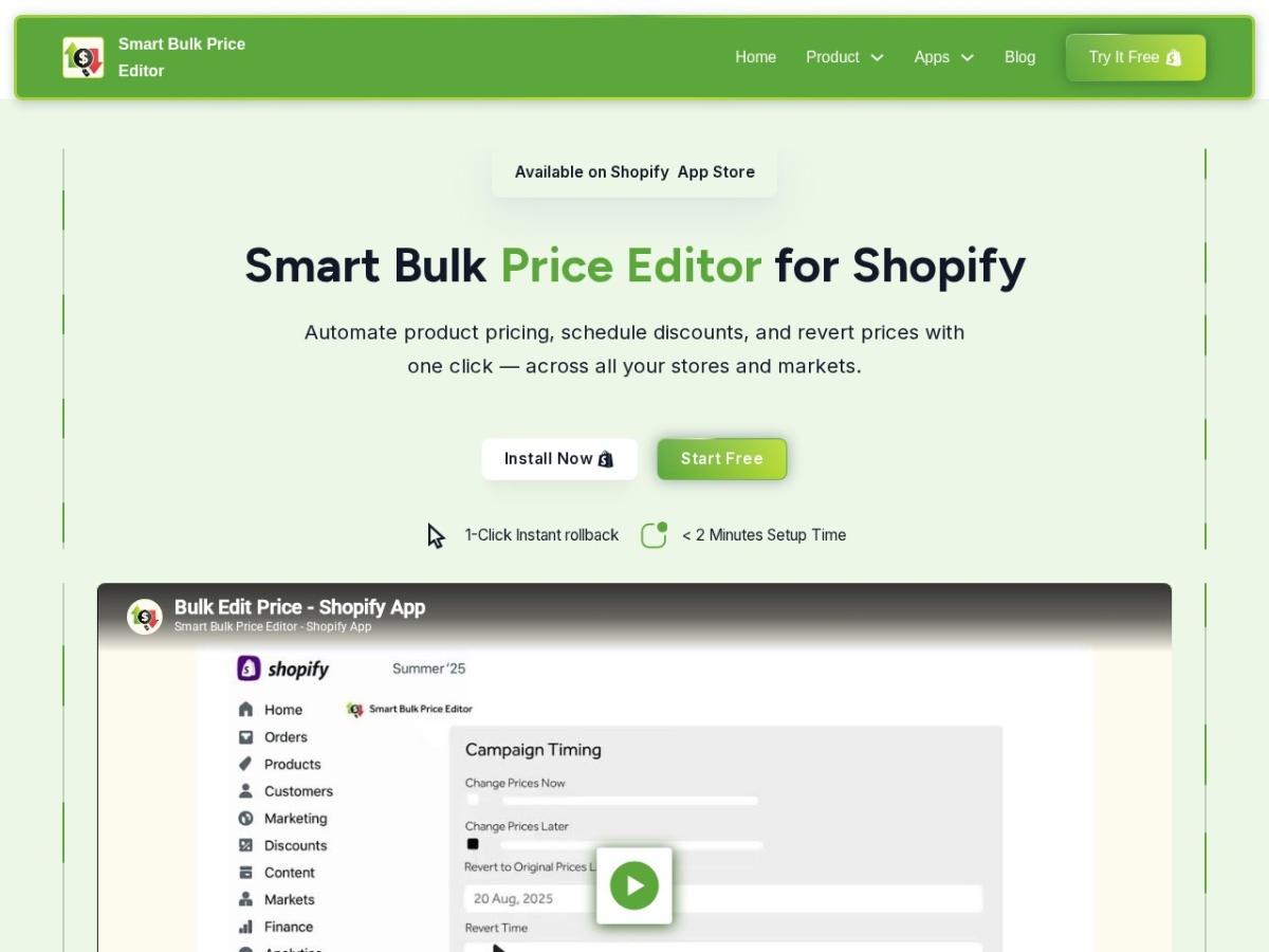 Screenshot preview for Smart Bulk Price Editor