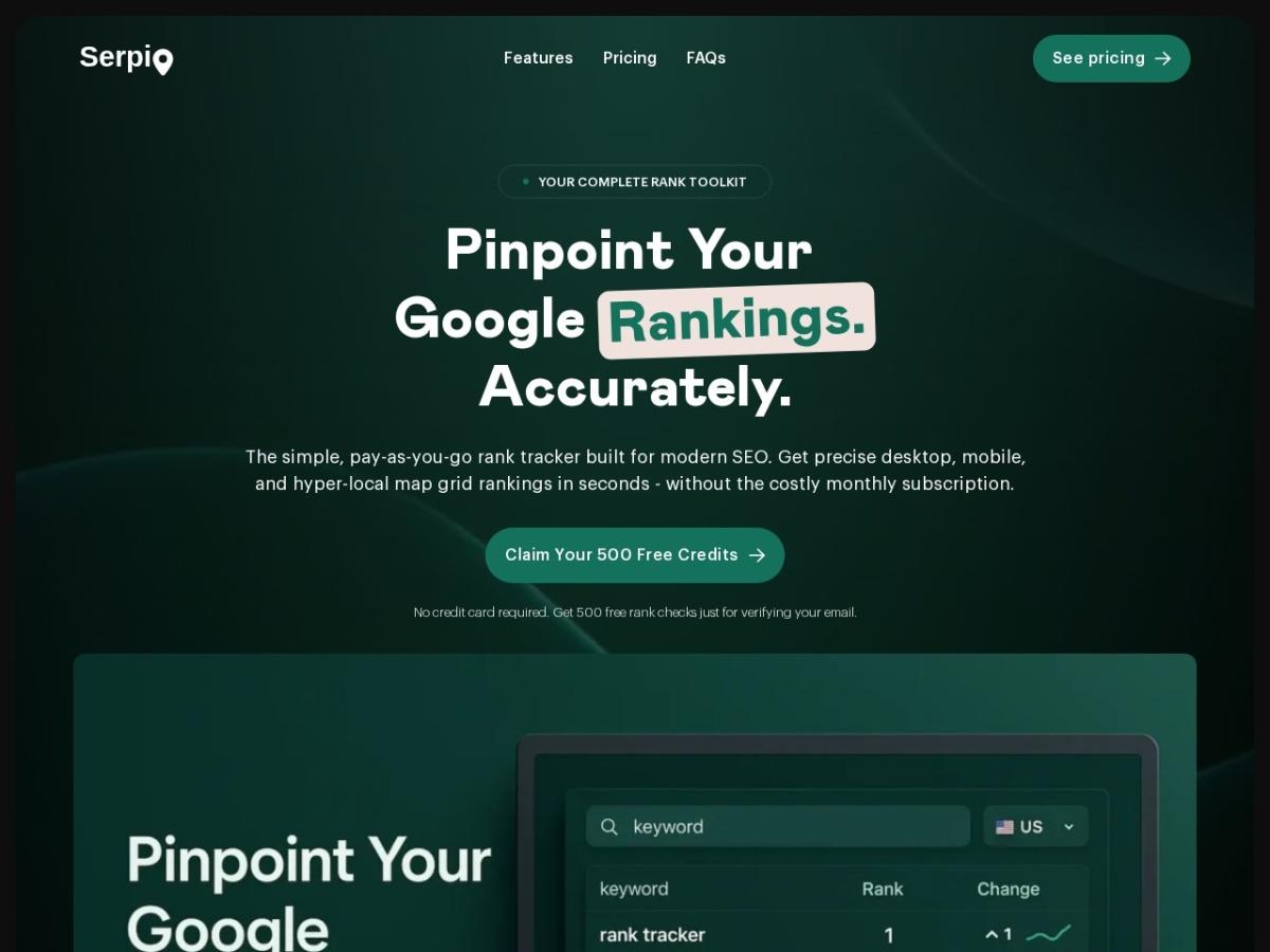 Screenshot preview for Serpio