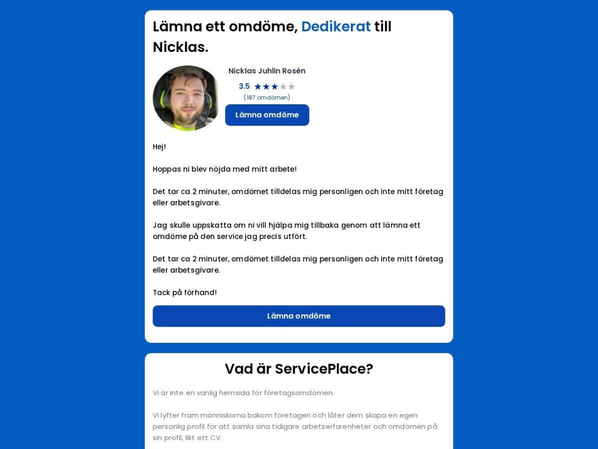 Screenshot preview for ServicePlace