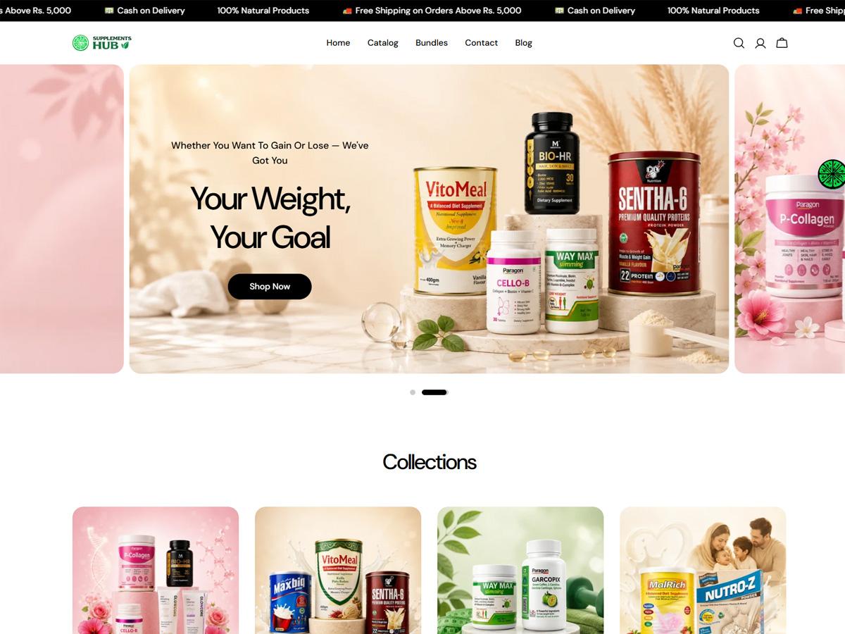 Screenshot preview for Supplements Hub